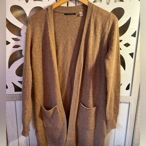 🧥 Tahari 100% Cashmere Longline Cardigan – Size Small